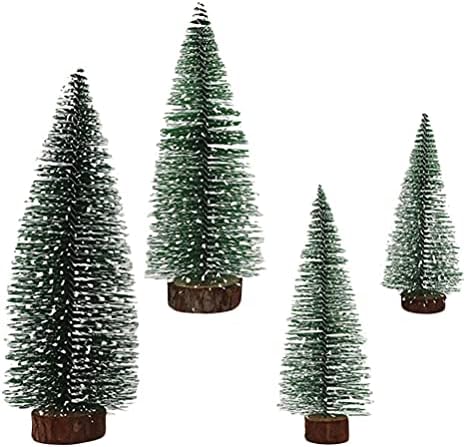 Happyyami 4pcs mini árvores de Natal pequenas árvores de pinheiro de pinheiro árvore de Natal de Natal