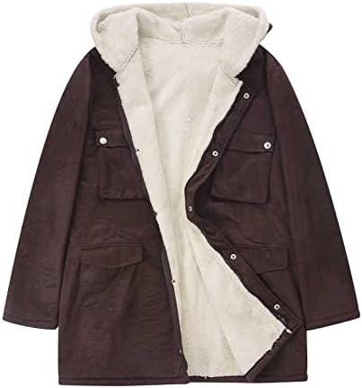 Sinzelimin Men Hooded Parkas casaco de lã de lã de espessura casual Jaquetas quentes de mangas compridas