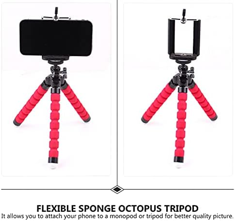 3pcs Esponja flexível Octopus Tripod Mobile Phone Smartphone Tripé
