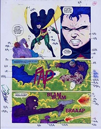 Batman Seduction of the Gun Production Art original PG #51 assinado Steve Mattsson