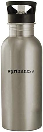 Presentes de Knick Knack Griminess - 20 onças de aço inoxidável garrafa de água, prata