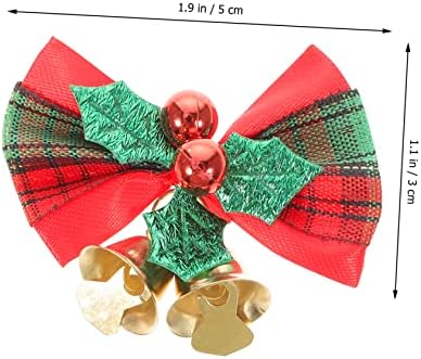Totority 12pcs sinos de Natal Christmas Bow Mini Christmas Ribbon Archa Glitter Bow Ornamentos de