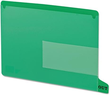 Smead 61952 Guias de poli coloridos com bolsos letra poli verde 25/caixa