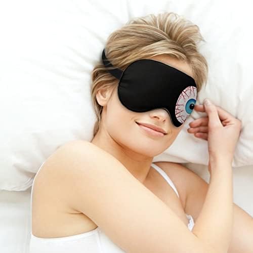 Máscara de dormir assustadora e assustadora com tira ajustável tampa de olho macio blecaout blecaute