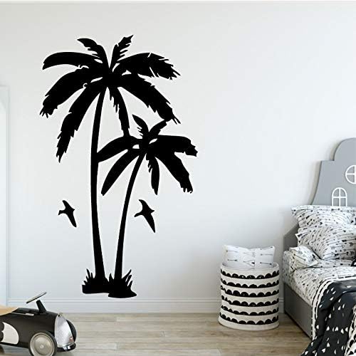 Rtyuihn Coconut Tree Plant Wall Stick para sala de estar Removível Vinil Palm Tree Wall Stick para decoração da