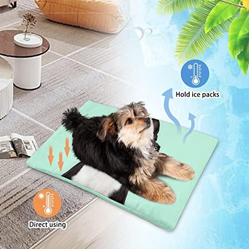 Fusurire Puppy Cooling Pad Tampa Boston Terrier Print Pet Refrigere Mat Protector Scratch Proof