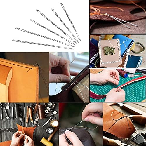 WIOSNY 14 PCS Kit de agulha de costura manual Sharp Triangular agulha triangular Handmade Yarn Achadas de