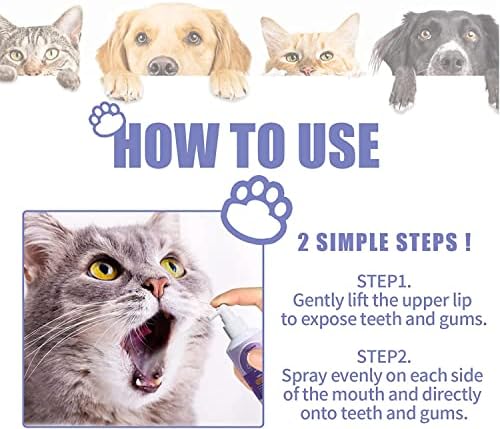 Spray de dentes limpos de animais de estimação, 2023New Pet Clean Toeth Cleaning Spray para cães e