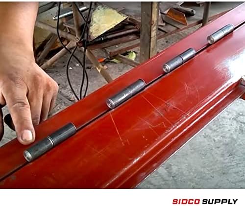Sidco Supply 8 PCs - dobradiças de cano soldável de 2 ” - 2 polegadas x 5/8 polegadas - aço para serviço pesado