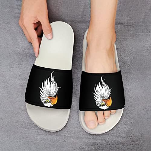 Sandálias de casa de águia careca não deslizam chinelos de dedo do pé para massagem banheira de spa de chuveiro