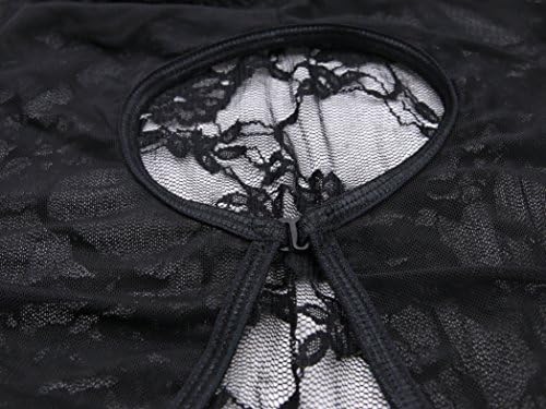 Aloecdyv Women Sexy Lingerie Nightwear - Nightie de bodysuit de uma peça PLUS TAMANHA, BLACK