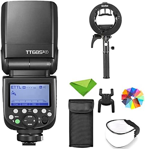 Godox tt685ii-f gatilho de flash para o flash da câmera Fuji TTL Speedlight, com suporte do suporte