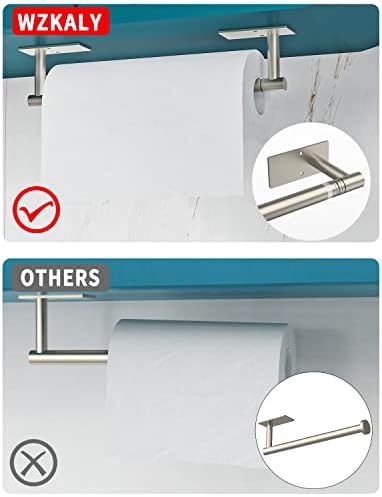 Suporte de toalhas de papel Wzkaly sob armário, suporte de papel adesivo Auto-adesivo ou SUS304
