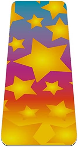Siebzeh colorido estrela divertida premium grossa de ioga mato ecológico saúde e fitness non slip tapete