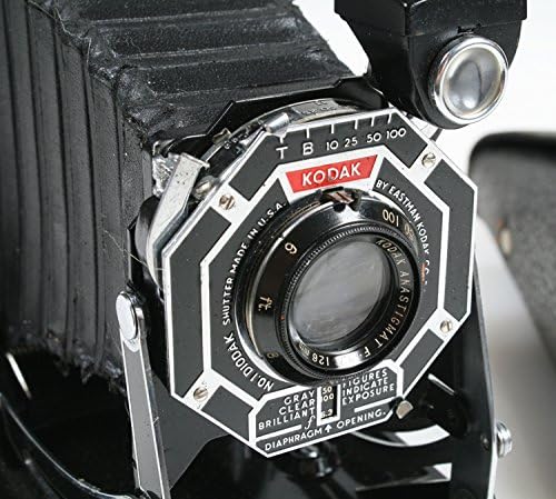 Kodak Seis 16 Câmera dobrável do esmalte do esmalte preto de 1930
