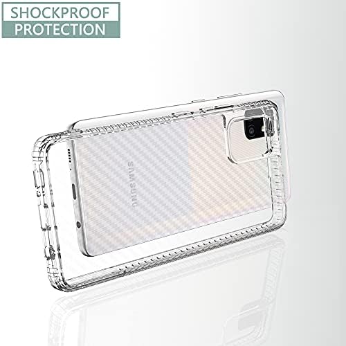 Caixa Samsung Galaxy A51 5G, DOOGE [Impressão digital] [Non Slip] Padrão de fibra de carbono Proteção pesada protetora