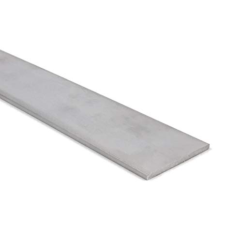 Barra plana de alumínio, 1/8 x 2-1/2, 6061 placa de uso geral, comprimento de 1 polegada, estoque de moinho