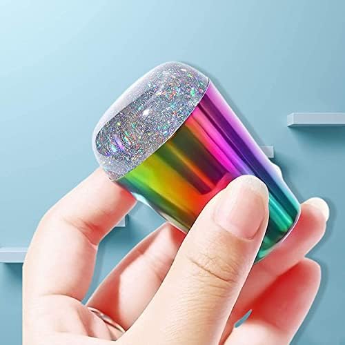 1 pc colorido arco -íris silicone unha unhas geleia unhas de unhas estampagem modelos de manicure sto