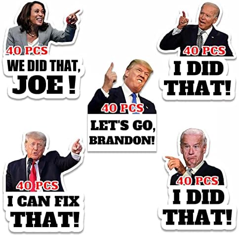 200 PCs Eu fiz esses adesivos de Biden, os adesivos de Joe Biden engraçados misturaram 5 padrões diferentes