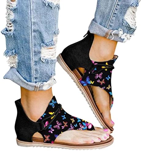 sandálias de praia de beiousalie para mulheres estampas de girassol flip flop slip-on dedo 2023 verão casual estilo boêmio confortável sandália plana