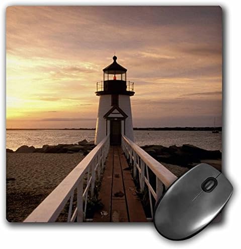 3drose llc 8 x 8 x 0,25 polegadas Massachusetts Nantucket Brant Point Farol Walter Bibikow Mouse Pad