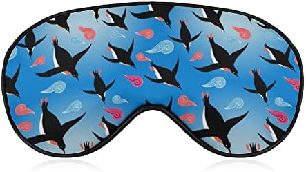 Pinguins nadando na máscara de máscara de olho macio do mar com sombra eficazes conforto máscara de sono com