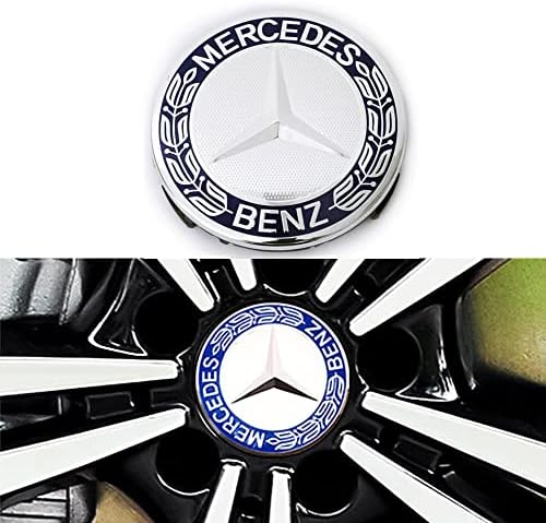 Aueqirec reposição Mercedes Benz Wheel Center Campa emblemas, 4pcs 75mm /2.95 '' Caps centrais de roda