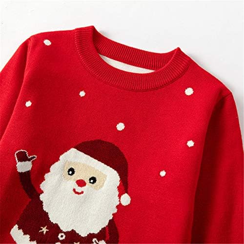 Criança menina menina de Natal suéter knite pullover natal rena elk boneco de neve sweethirts