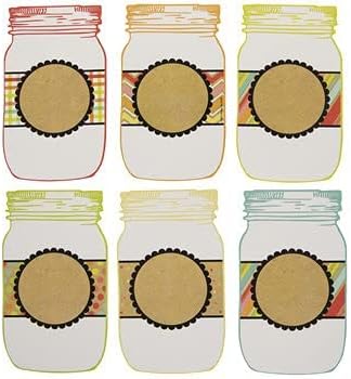 Cardstock Mason Jar Shape Bulletin Board Accent - DIY Craft Cutouts -36 Contagem - 3,5 x 6 polegadas