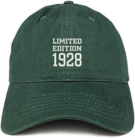 Trendy Apparel Shop Edição Limitada 1928 Presente de aniversário bordado Cap de algodão escovado