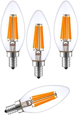 Elegante Luz de Candelabra de LED de 6 watts E12 LED - Bulbo Dimmable - Luz do dia Branco de 5000k