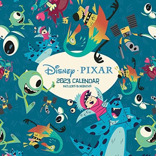 Calendário 2023 da Disney Pixar - mês para um planejador de visualização 30cm x 30cm - mercadorias oficiais