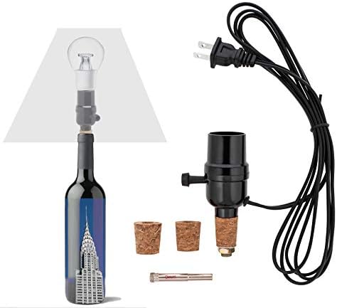 Kit de lâmpada de garrafa de luz Vino, com broca de vidro de 9 mm, trabalha com garrafa de vinho