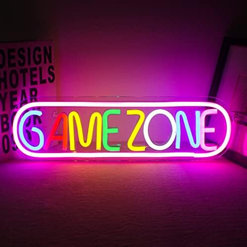 Game Zone NEON Sinais de jogador liderou o sinal de néon de games de neon para decoração de decoração de parede decoração, área de recreação, caverna, pub, presente para adolescentes, amigos, meninos