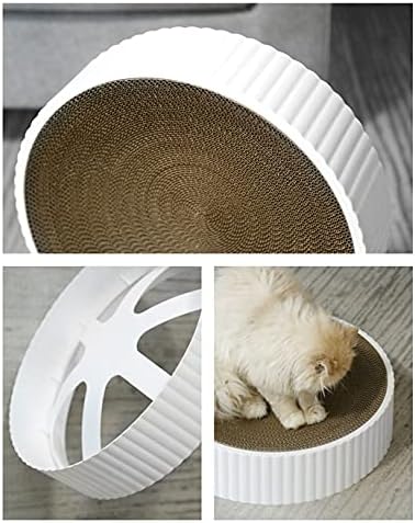 Petphindu gato rispando bloce de gato corrugado para arranhar papelão durável e redondo almofada para gatos grandes