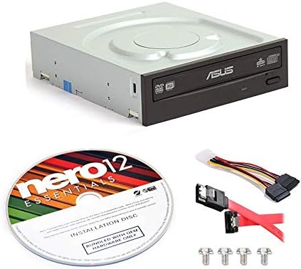 BestDuplicator ASUS DRW-24F1ST-KIT 24X DVD interno DVD Burner + Nero 12 Software de queima itens