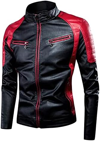 Jaqueta de motocicleta de couro para homens adssdq, casacos de primavera feminino manga longa futebol moderno