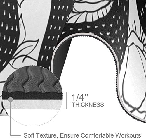 Cobra de punho de mão semey com flores Exercício e fitness sem deslizamento 1/4 de tapete de ioga