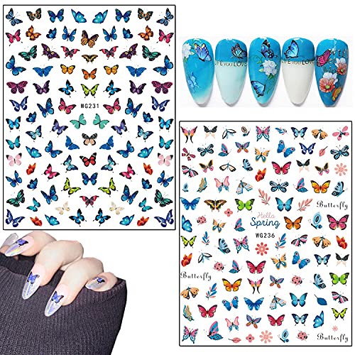 8 lençóis adesivos de arte de borboleta com 18 lençóis adesivos de arte de flores