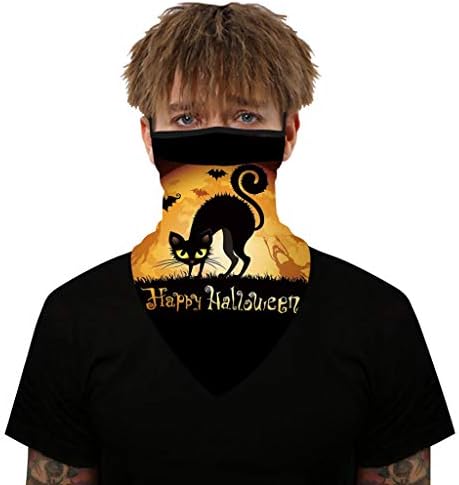 máscara de face iqka bandana com loops de orelha de halloween lenço de lenço assustador Garra
