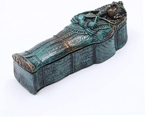 Aeiofu 1pc Decoração egípcia Decoração de aquário egípcio rei Tutanchamun faraó sarcófago caixão com mamãe