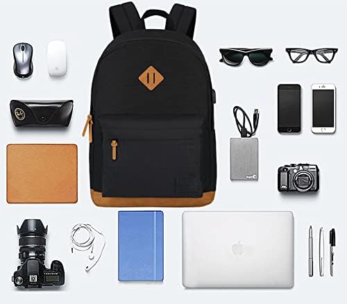 Laptop de viagem de transporte Kophly Backpack com porto de carregamento USB para homens e mulheres,