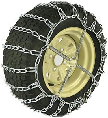 A ROP SHOP | 2 Correntes de pneus de ligação com tensores para cortadores de grama Cub Cadet se encaixam pneus 24x9,5x12