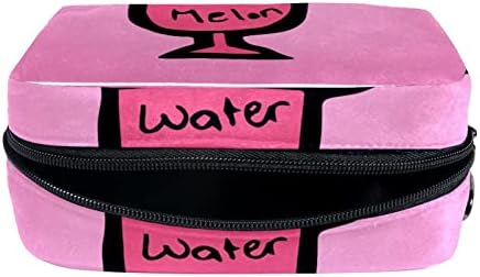 Bolsa de higiene pessoal, sacola de cosméticos de maquiagem para homens, suco de melancia rosa