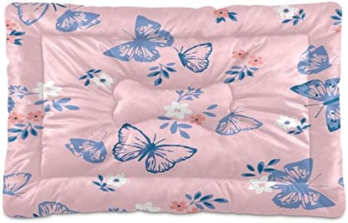 Kigai Butterfly Pink Bed Bed Tapete Para Catrate Cat Cat Pad Projeto não deslizamento Lavagem lavável Caso