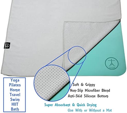 Toalha de ioga quente e toalha de suor de ioga quente para uma toalha de microfibra e silicone padrão