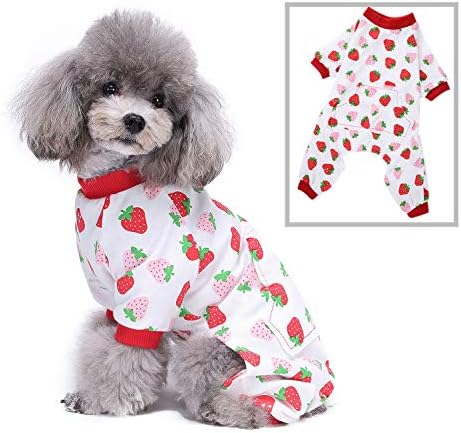 Selmai Dog pijamas gatos pjs roupas de dormir respirável algodão macio elástico vestuário gato fantasia de animais