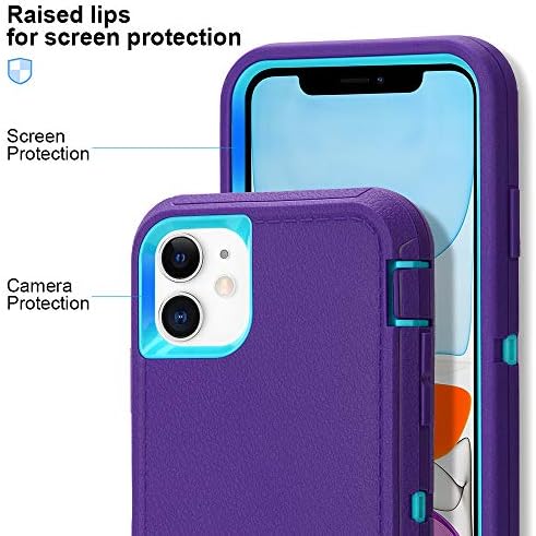 Cafewich iPhone 11 Defender Case Purple +Black