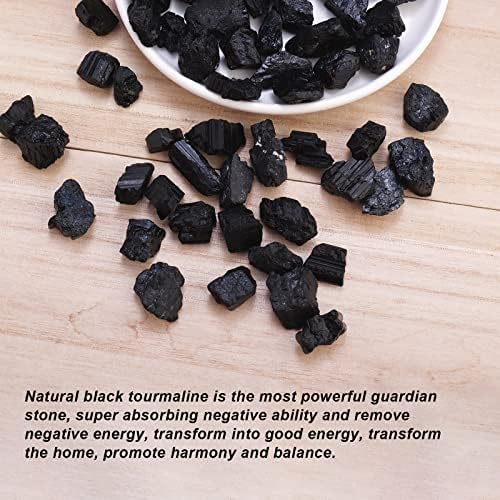 Acengshi Natural Black Turmalina Raw Stone 0,97lb （440g terce Rouk Roug