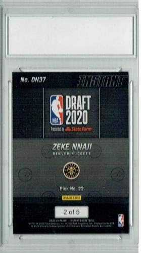 Zeke nnaji 2020 panini instant dn37 2 de 5 já fez cartões de novato de estreia 10 - Basketball Slabbed